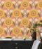 Vliestapete Blumen Damast Retro Braun Gelb 39530-4 Büro 5