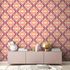 Non woven wallpaper diamonds geometric orange pink 39531-1 5