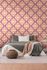 Non woven wallpaper diamonds geometric orange pink 39531-1 6