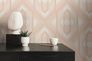 Non woven wallpaper diamonds geometric beige pink 39531-5 5
