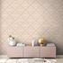 Non woven wallpaper diamonds geometric beige pink 39531-5 6