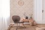 Non woven wallpaper diamonds geometric beige pink 39531-5 1