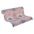 Vliestapete Rauten Grafik Blau Rot Apricot 39532-2 Rolle 3
