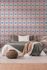 Vliestapete Rauten Grafik Blau Rot Apricot 39532-2 Schlafzimmer 7
