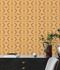 Non woven wallpaper tiles optics brown orange 39533-4 5