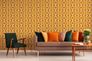 Non woven wallpaper tiles optics brown orange 39533-4 7