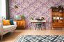 Non woven wallpaper floral pattern purple pink 39535-1 1