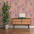 Non woven wallpaper floral pattern red orange 39535-4 5