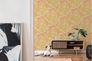 Non woven wallpaper floral pattern orange green 39535-5 6