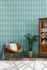 Vliestapete Ovale Blockstreifen Türkis Blau 39536-4 Wohnzimmer 1