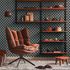 Non woven wallpaper lines graphic blue orange 39537-1 7