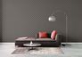 Non woven wallpaper lines graphic blue orange 39537-1 8