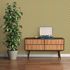Non woven wallpaper 3D graphic green orange 39538-1 6