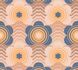 Vliestapete Blumen Wellen Retro Braun Blau 39539-2 2