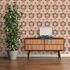 Vliestapete Blumen Wellen Retro Braun Blau 39539-2 Flur 5