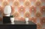 Vliestapete Blumen Wellen Retro Braun Beige 39539-3 Raum 5
