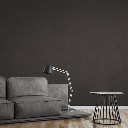 Vliestapete Struktur Einfarbig Schwarz Metallic 39503-1 Wohnzimmer