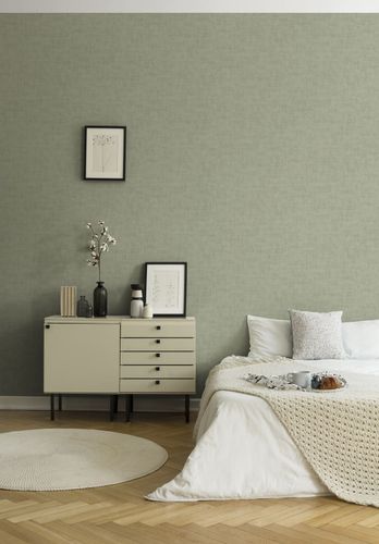 Vliestapete Struktur Einfarbig Shabby Grün 39503-7 Schlafzimmer
