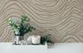 Vliestapete Wellenmuster Beige Grau Gold Metallic 39507-1 Zimmer 6