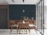 Non-woven wallpaper plaster look blue gold 3951-39 1