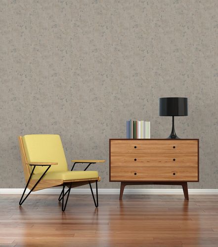 Vliestapete Shabby Putzoptik Grau Silber Metallic 3951-53 Wohnzimmer