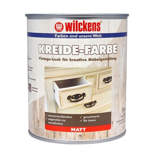 Wilckens Kreidefarbe weiß matt Möbel Holz 750 ml