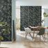 Non-woven wallpaper bamboo look black green brown 10388-15 1