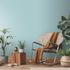 Non-woven wallpaper textile look plain blue 10393-18 1