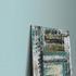 Non-woven wallpaper textile look plain blue 10393-18 2