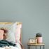 Non-woven wallpaper textile look plain blue grey 10393-35 2