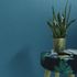 Non-woven wallpaper textile look plain petrol 10393-44 2