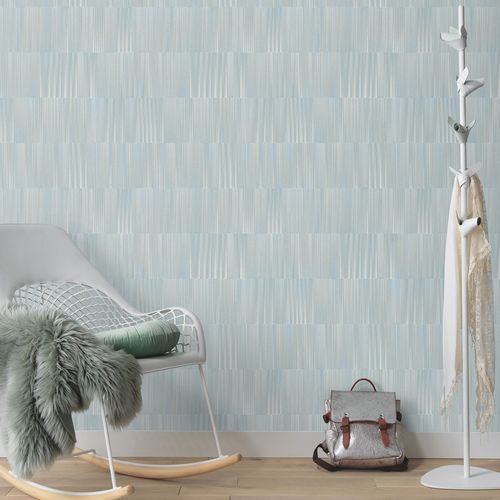 Tapetenart Linien Muster Streifen Blau 10398-35 Raum