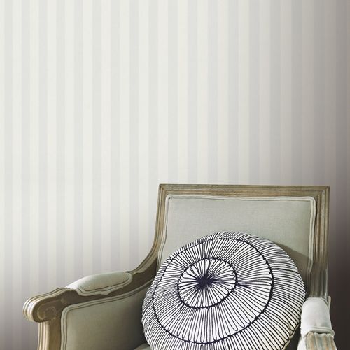 Vliestapete Gestreift Weiß Grau Metallic 10290-31 Raum