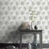 Non-woven wallpaper jungle leaves white grey black 10350-10 1
