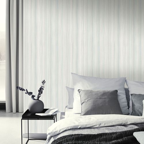 Vliestapete Schlangenoptik Creme Silber Metallic 10386-43 Raum