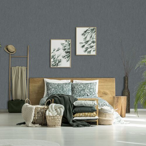 Vliestapete Einfarbig Linien Grau Schwarz 10396-15 Raum