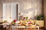 Vliestapete Blattmuster Beige Gold Metallic 39654-5 Esszimmer 7