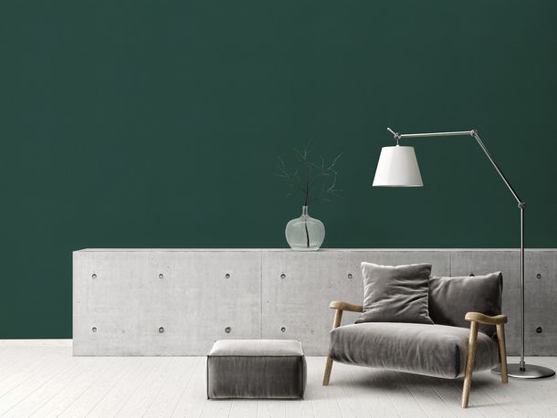 Vliestapete Uni Struktur Textiloptik Grün 39655-5 Wohnzimmer