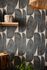 Non-woven wallpaper leaves abstract beige black 39658-3 3