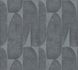 Non-woven wallpaper leaves abstract black grey 39658-4 2