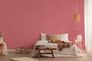 Vliestapete Einfarbig Leinenoptik Rot 39652-2 Schlafzimmer 1