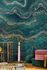 Non-woven wallpaper waves green gold metallic 39659-3 7
