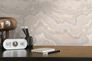 Vliestapete Wellen Abstrakt Beige Silber Metallic 39659-6 Raum 4