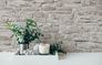 Vliestapete Mauer 3D Naturstein Hellgrau Beige 38815-3 Raum 1