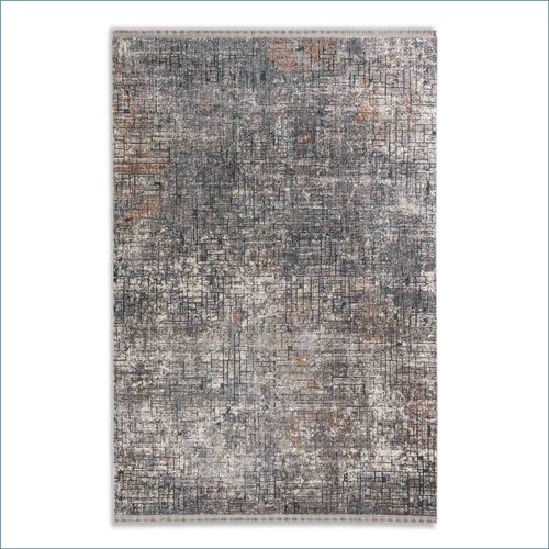 Teppich Sarezzo Grafisch Gitter grau braun Kurzflor Astra