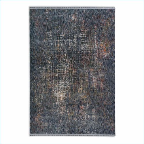 Teppich Sarezzo Gitter blau orange creme Kurzflor Astra
