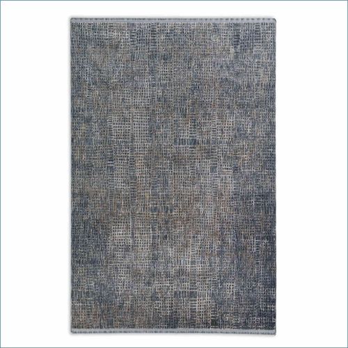 Teppich Sarezzo Gitter blau beige Kurzflor Astra