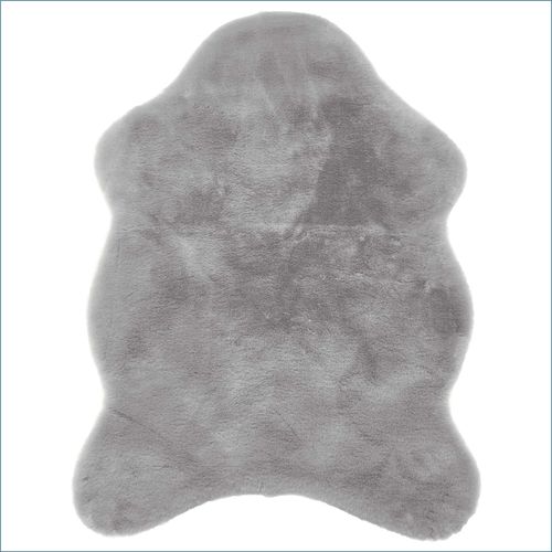 Astra fur rug Elda light gray faux fur carpet decorative