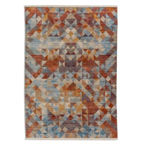 Carpet Schöner Wohnen Mystik triangles red blue cream