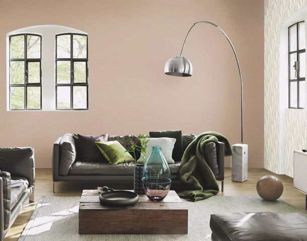 Vliestapete Rasch Uni Modern Struktur Hellbraun 330045 Zimmer